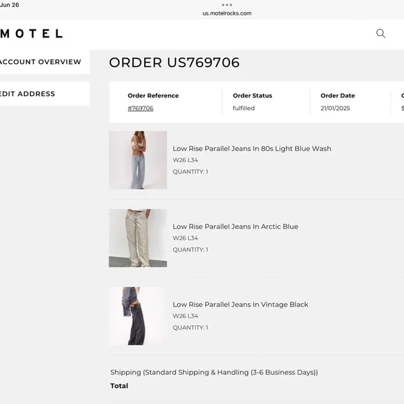 MOTEL low rise parallel jeans. 80s light blue wash.Waist 26 length 34. No flaws - Picture 6 of 6